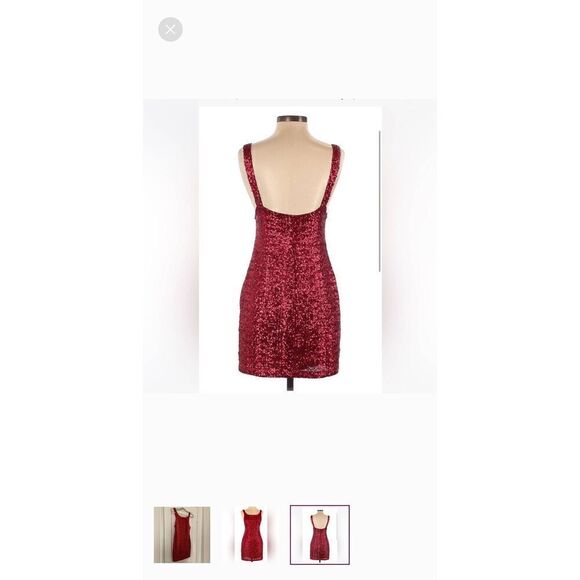Backstage for Free People red sequin mini dress, nwot, xs - Picture 2 of 5